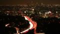 Los Angeles Night View 75 Timelapse Traffic Hollywood overlook Video