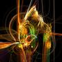 Abstract background. Orange - green palette.