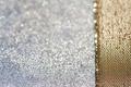 glitter sparkles dust and golden ribbon