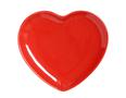 bright red Heart Plate isolated perfect for Valentines day