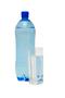 Bottle of water and glass isolated on the white
