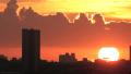 View of the city at sunrise Video