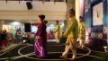 Malaysian dancers perform close side angle