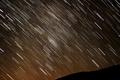 Star Trails Meteor Shower in Night Sky Astrophotography Photo