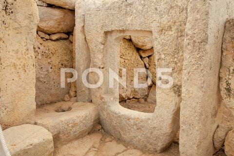 Stock photo of Hagar Qim neolithic temples. Malta