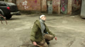 wounded patriot of Ukraine goes for help. Revolution on Maidan.Editorial Video