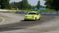 Race vehicles rushing in extremely hot pursuit on track curve Video