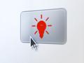 Finance concept: Light Bulb on digital button background