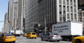 UHD 4K Establishing Shot New York City Traffic Jam Congestion Cars Passing Road Video