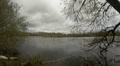 Rainy clouds over pond in nature reserve Video