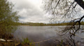 Rainy clouds over pond in nature reserve Video