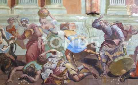 Stock photo of Christ Driving the Traders from the Temple