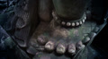 Mystic Ganesha sculpture in tropic jungle with color FX Video