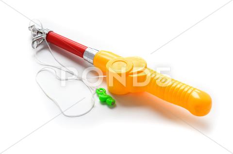 Stock photo of toy fishing rod