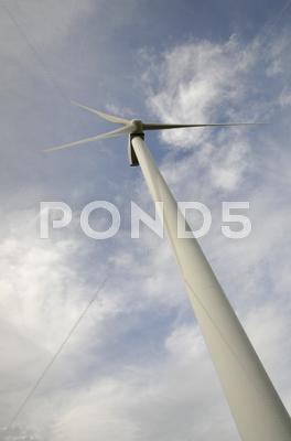 Stock photo of Wind Turbine in the Sky