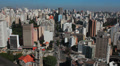 Traffic in the city. Sao Paulo, Brazil. View of the city. Video