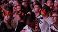 Closeup Close Up Portrait Young Boys Girls Painted Face German Flag Colorful Fan Video