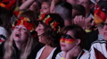 Happy Young Girls Laugh German Football Team Supporters Portrait Flag Paint Face Video