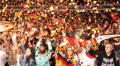 Colorful Confetti German National Flag Happy Crowd People Cheering Clapping Jump Video