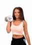 woman lifting a dumbbell.