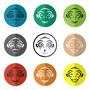 vector group of monkey face in the circle