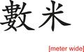 Chinese Sign for meter wide