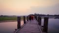 U Bein bridge in Amarapura, Myanmar, circa April 2013. Video