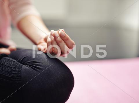 Fitness Woman Sitting In Yoga Posture