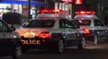 Police Cars And Officers At An Incident Outside Fussa Train Station Tokyo 02 HD Video