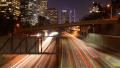 LA Night Cityscape 14 Zoom Out Timelapse Downtown 110 Freeway Video