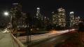 LA Night Cityscape 15 Zoom In Timelapse Downtown 110 Freeway Video