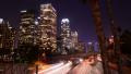 LA Night Cityscape 19 Tilt Up Timelapse Downtown 110 Freeway Video