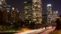 LA Night Cityscape 20 Tilt Up Timelapse Downtown 110 Freeway Video