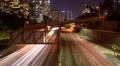 4K LA Night Cityscape 21 Tilt Up Timelapse Downtown 110 Freeway Video