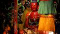Interior of budhist temple in Nepal's mustang region. Video