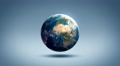 Rotating Earth on a studio background Video