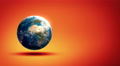 Rotating Earth on a studio background Video