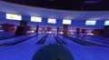 Person playing bowling, throwing a ball, active rest, gopro Video