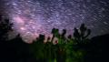 4K Milkyway Startrails 26 Dolly R and Up Timelapse Red Rock Canyon California Video
