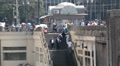 People walking in the Viaduto do Cha (Tea Viaduct) in Sao Paulo, Brazil Video