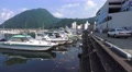 Seaside Marina Next To Costal Mountain In Beppu Japan 02 4K Video