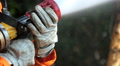 Fireman Extinguishing Burning Grass Forest Emergency Video