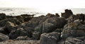 4K Monteray 17 Miles Drive 04 Rocky shore in Sunset California Video