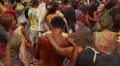 Young girls and guys having fun at event, dancing crowd Video
