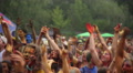 Teenagers and kids jumping, dancing to the music at event Video