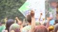 Crowd dancing waving hands to music at concert, having fun Video