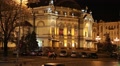 Road traffic near opera house in Kiev, Ukraine Video