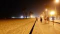 Santa Monica 01 Tilt Up Timelapse Walking crowds by Beach Night Video