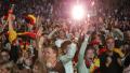 UltraHD 4K Fans of German Soccer Team Celebrating Fifth Goal Germany Brazil Video