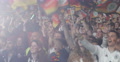 Ultra HD 4K Happy Excited Crowd German Football Team Match Euphory Waving Flags Video